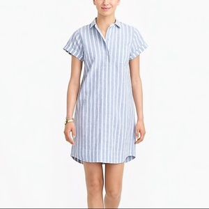 NEW WITH TAGS J crew striped linen shirt dress